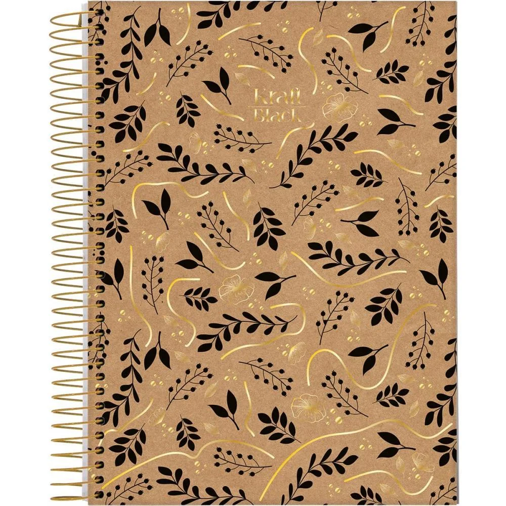 Caderno 10X1 Capa Dura Kraft Black 160Fls. I.a Jandaia (Pct.c/04) - imagem 5