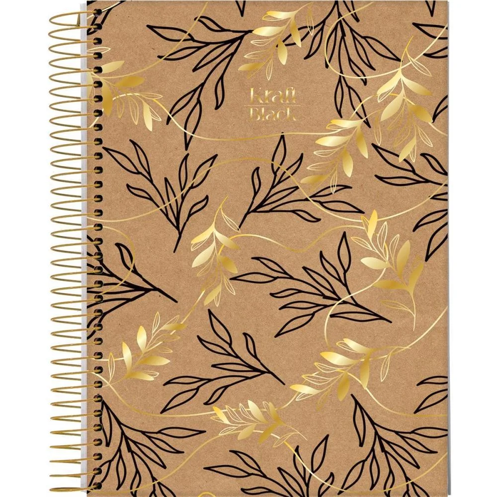 Caderno 10X1 Capa Dura Kraft Black 160Fls. I.a Jandaia (Pct.c/04) - imagem 6