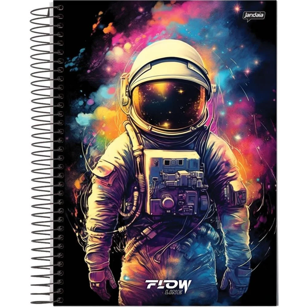 Caderno Espiral 1/4 Capa Dura Flow 80Fls. Jandaia (Pct.c/05) - imagem 5