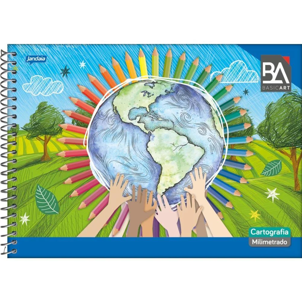 Caderno Desenho Milimetrado Basic Art Cd 96Fls. Jandaia (Pct.c/05) - imagem 2