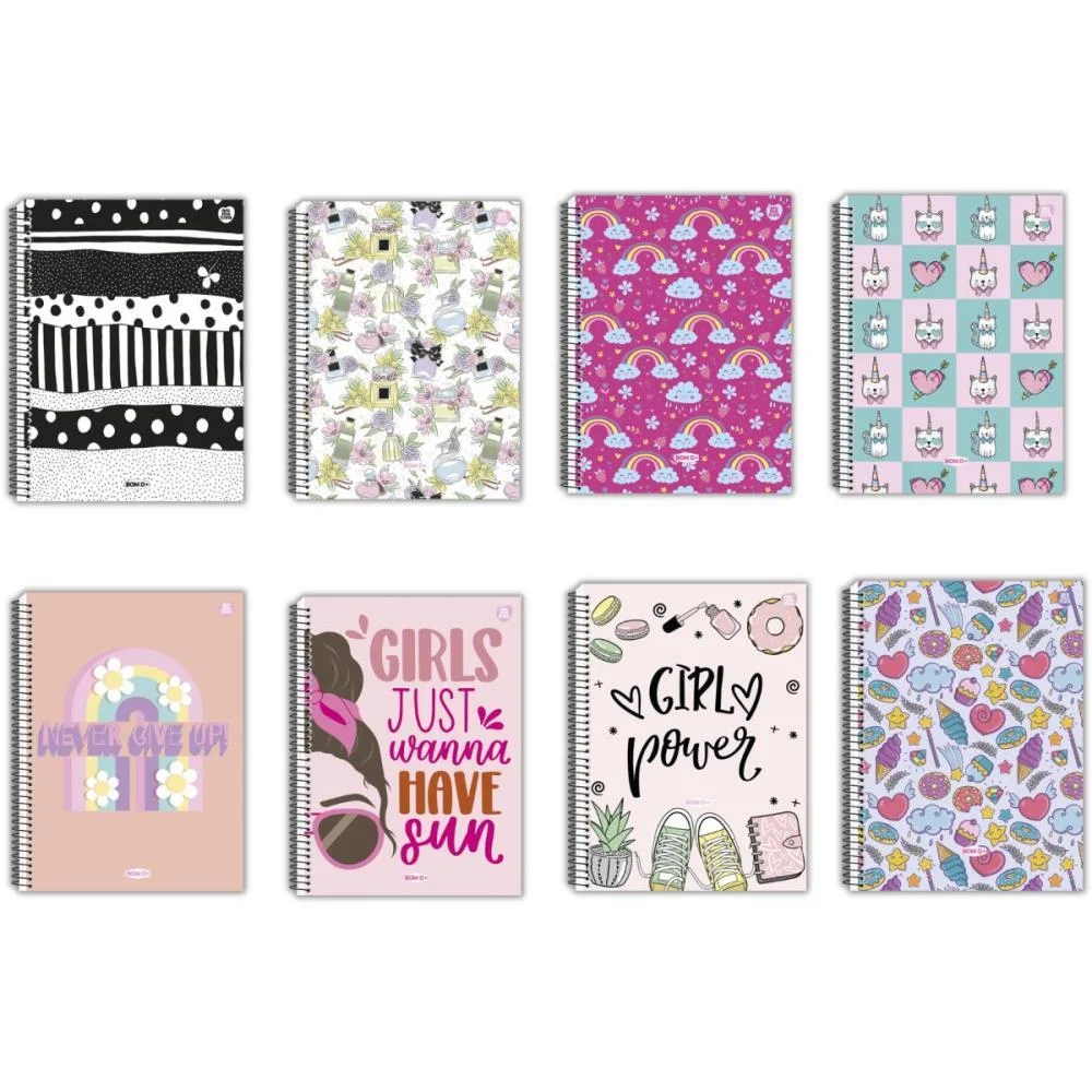 Caderno 15X1 Capa Dura Bom D+ Feminino 240F Animativa (Pct.c/02) - imagem 2
