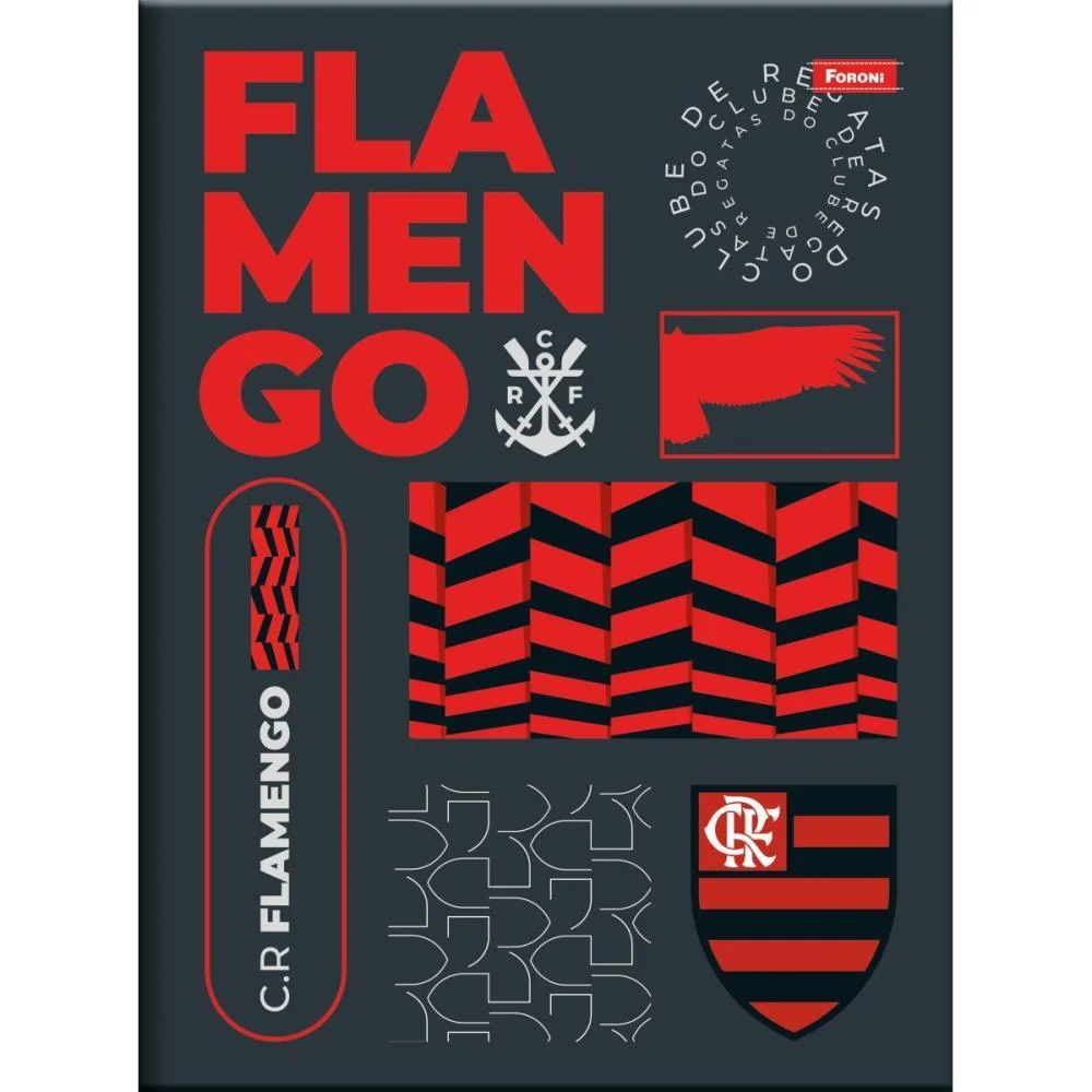 Caderno Brochurao Capa Dura Flamengo 80F Foroni (Pct.c/05) - imagem 5