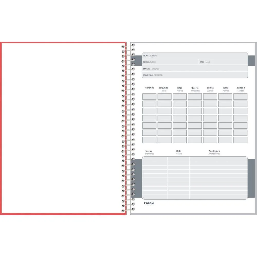 Caderno 10X1 Capa Dura Office Color 160F Foroni (Pct.c/04) - imagem 7
