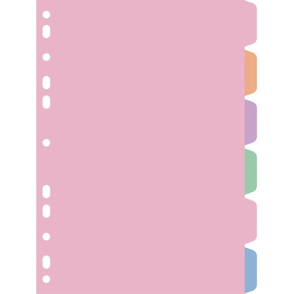 Divisoria Fichario Plastica 06 Projecoes Sweet Cores Mista Acp (Unidade) - imagem 2