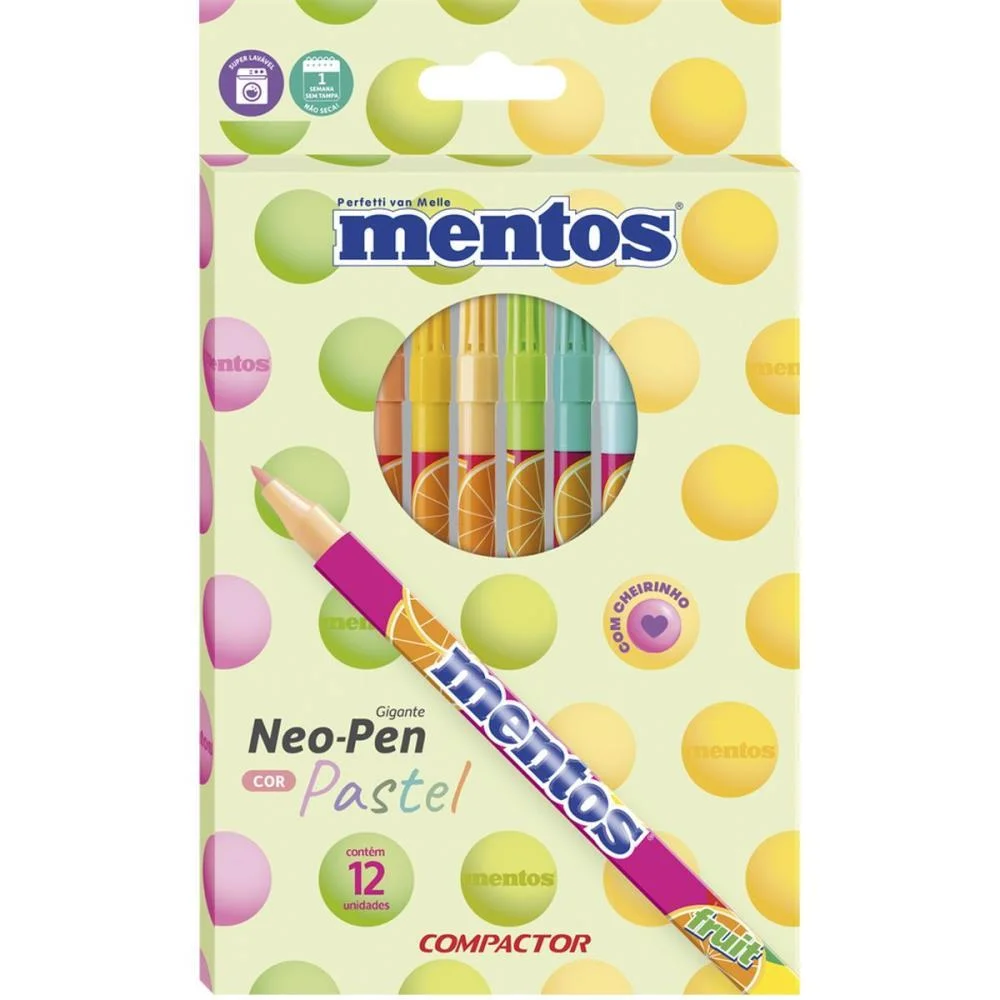 Caneta Hidrografica Neo Pen Mentos Gig. 12Cor Past Compactor (Pct.c/05) - imagem 3