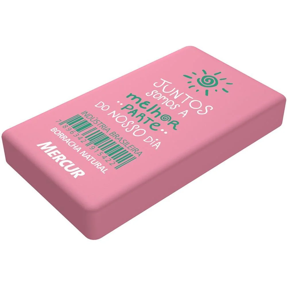Borracha Colorida Pull Pack Retang 1Lilas/1Rosa Mercur (Bl.c/02) - imagem 3