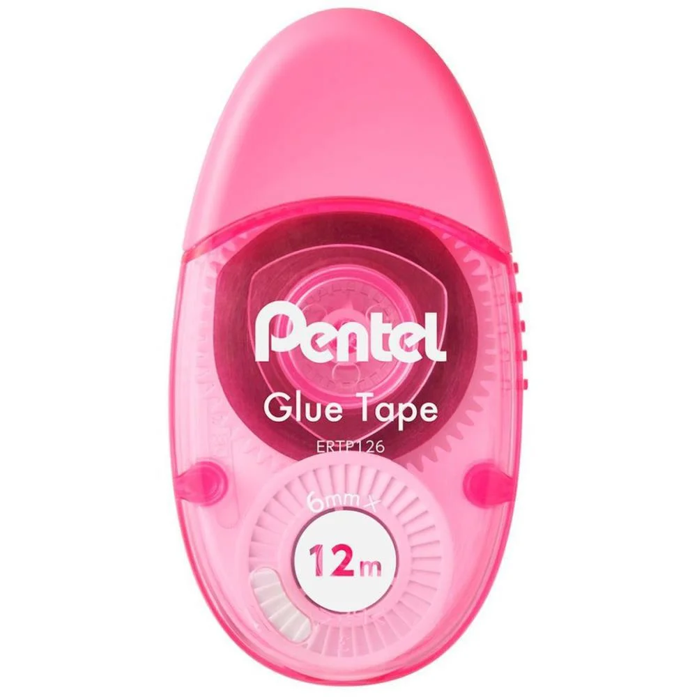 Cola Em Fita Glue Tape 6Mmx12M Rosa Pentel (Blister) - imagem 2