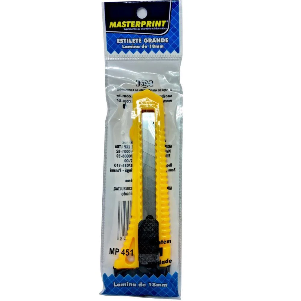 Estilete Largo Mp 451 18Mm Embal.individual Masterprint (Cx.c/24) - imagem 3