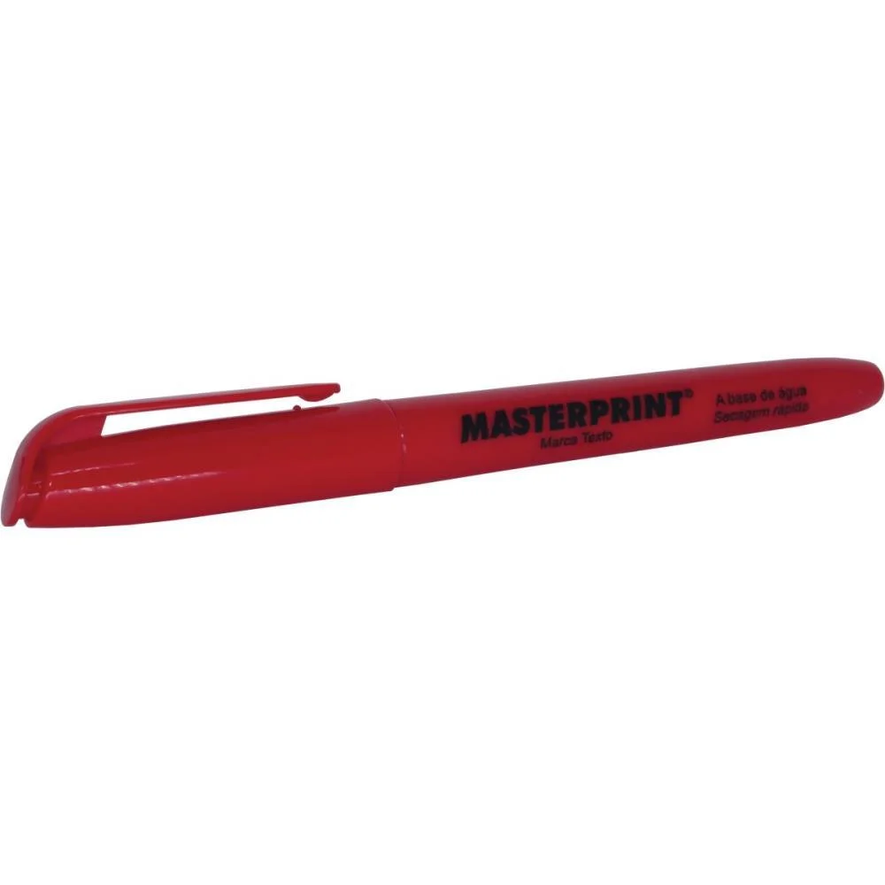 Caneta Marca Texto Mp 612 Vermelha Masterprint (Cx.c/12) - imagem 4