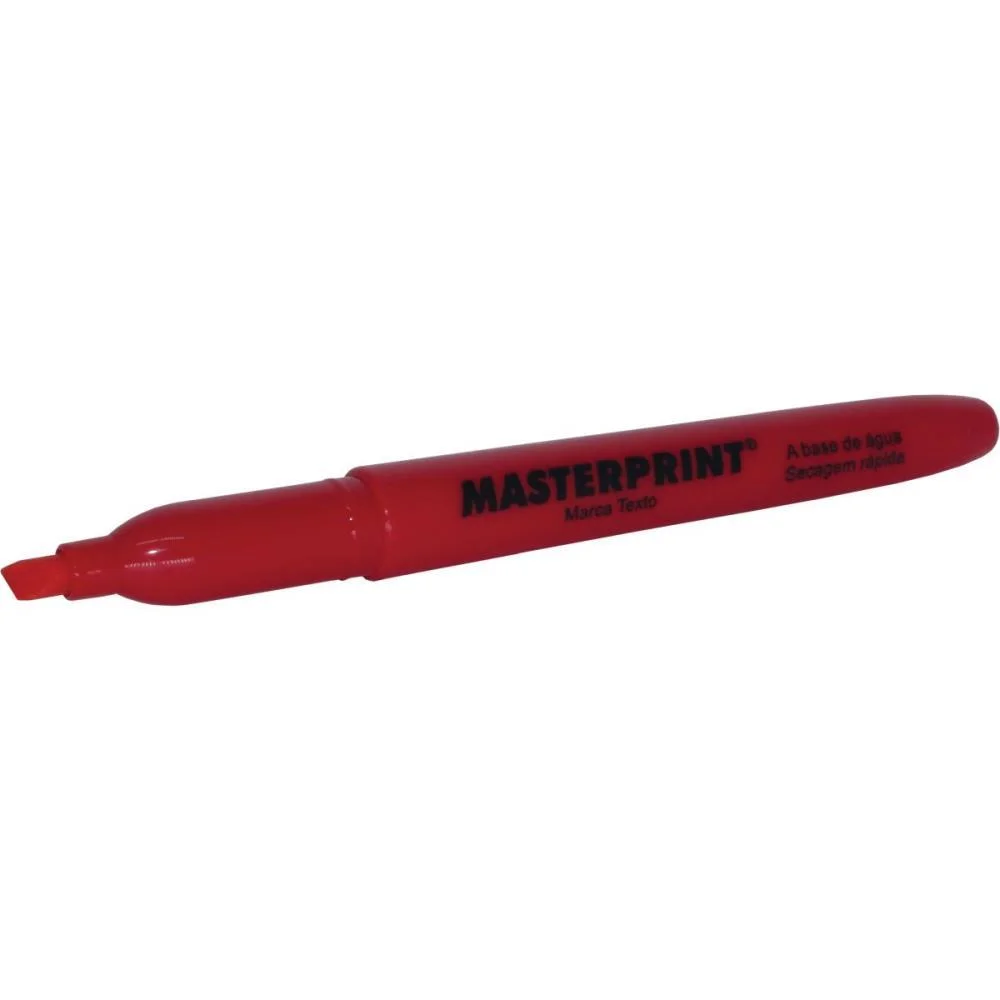 Caneta Marca Texto Mp 612 Vermelha Masterprint (Cx.c/12) - imagem 5