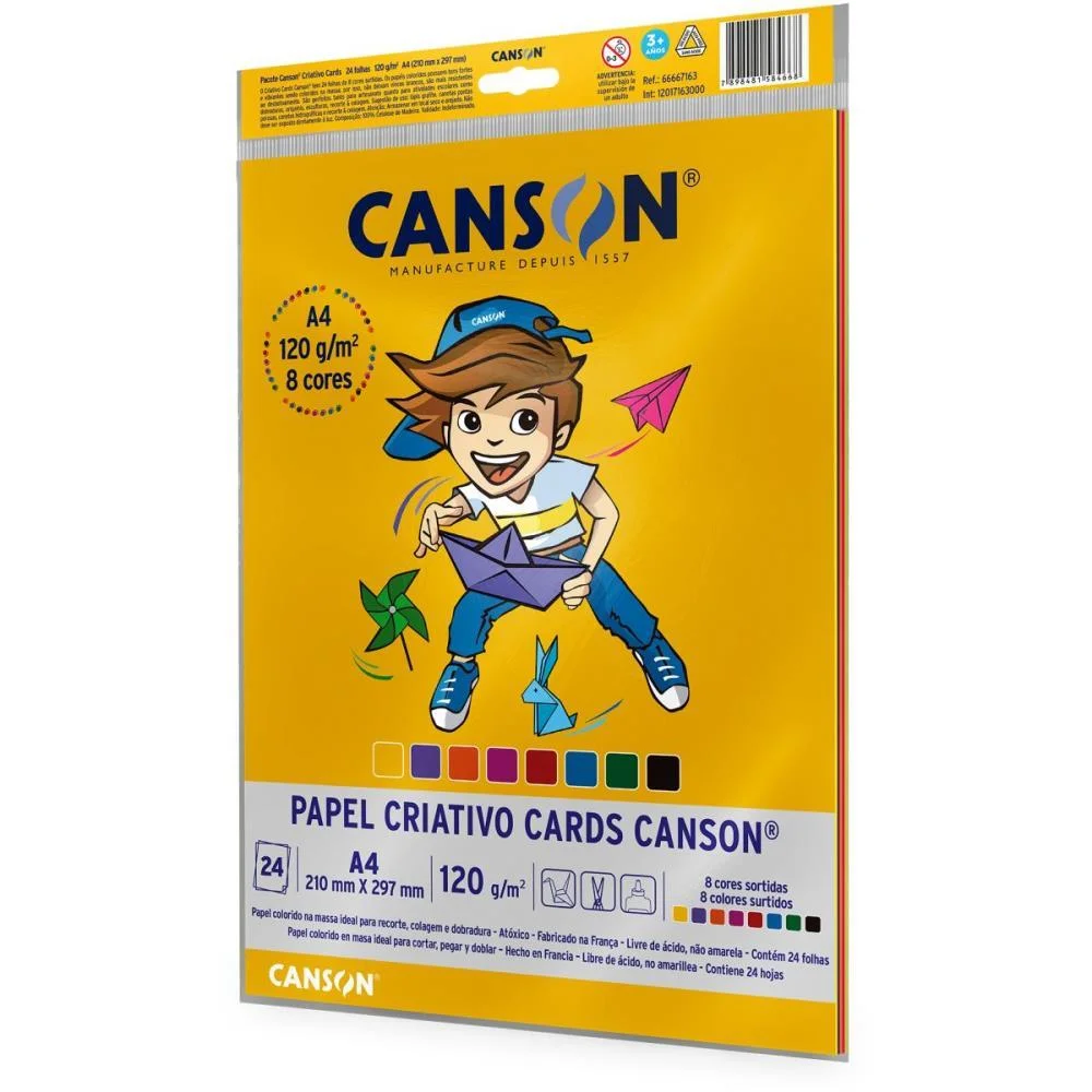 Bloco Para Educacao Artistica Criativo A4 120G 24Fls 8Cores Canson (Bloco) - imagem 3