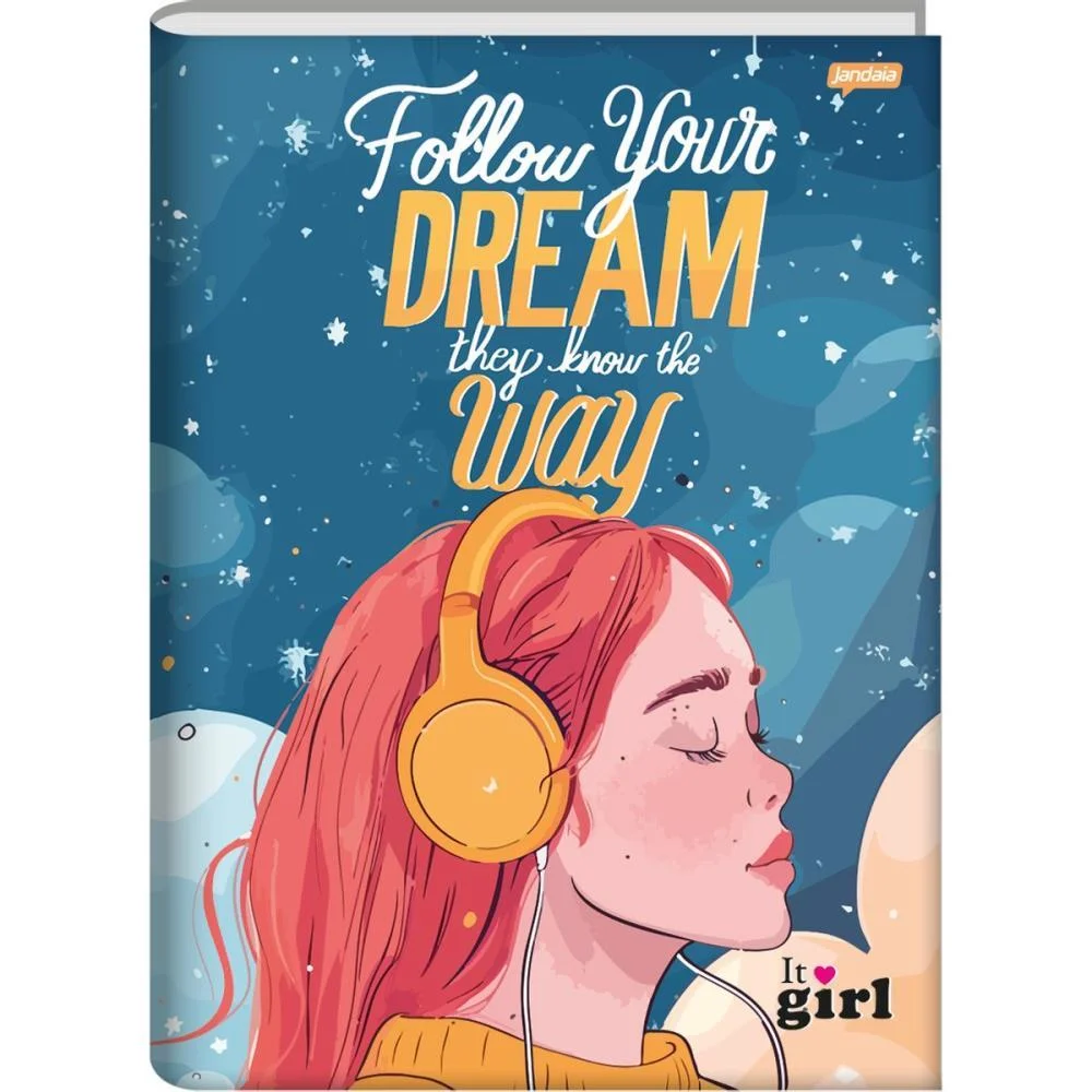 Caderno Brochura 1/4 Capa Dura It Girl 96Fls. Jandaia (Pct.c/05) - imagem 7