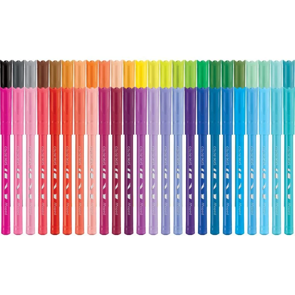 Caneta Hidrografica Color Peps Ocean C/48 Cores Maped (Estojo) - imagem 4