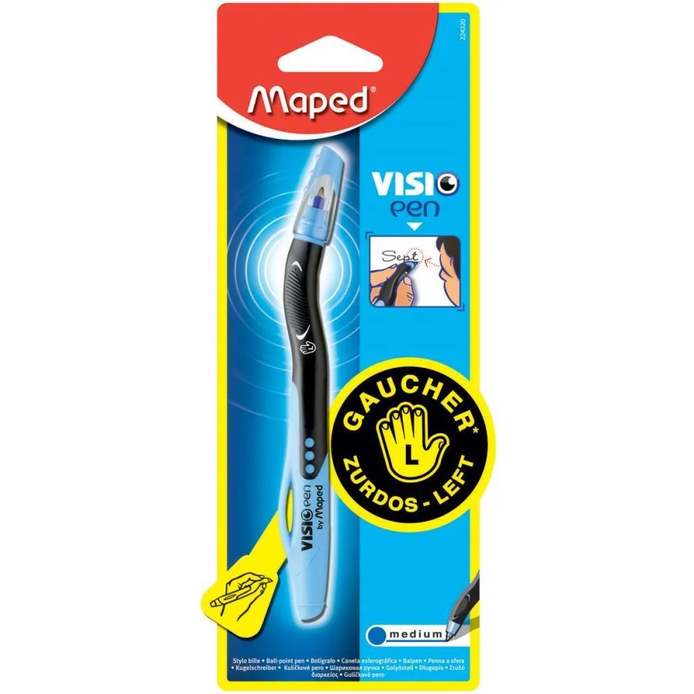 Caneta Esferografica Vision Pen P/Canhoto 1Mm Azul Maped (Blister) - imagem 2