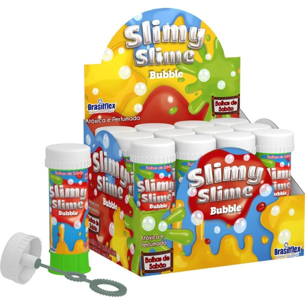 Bolha De Sabao Slimy Slime Bubble 50Ml Brasilflex (Cx.c/12) - imagem 3