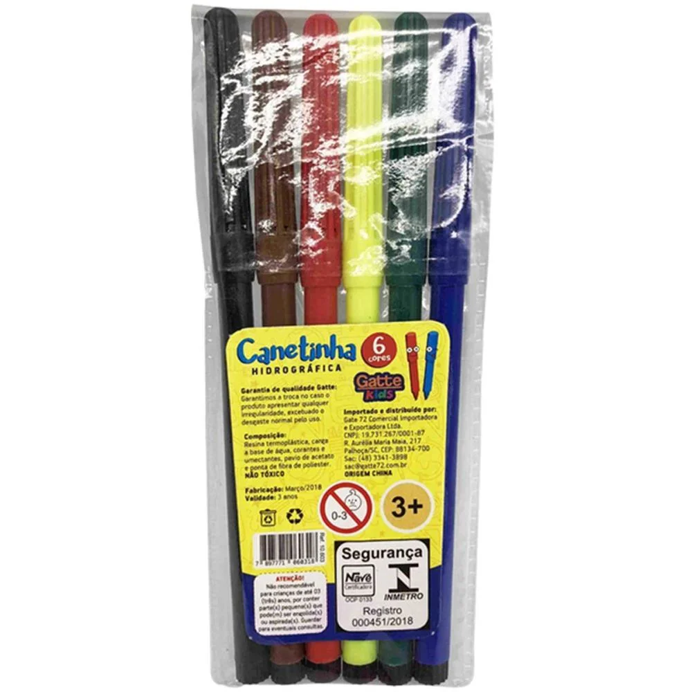 Caneta Hidrografica Hidrocor Kids 6 Cores Make+ (Pct.c/12) - imagem 2
