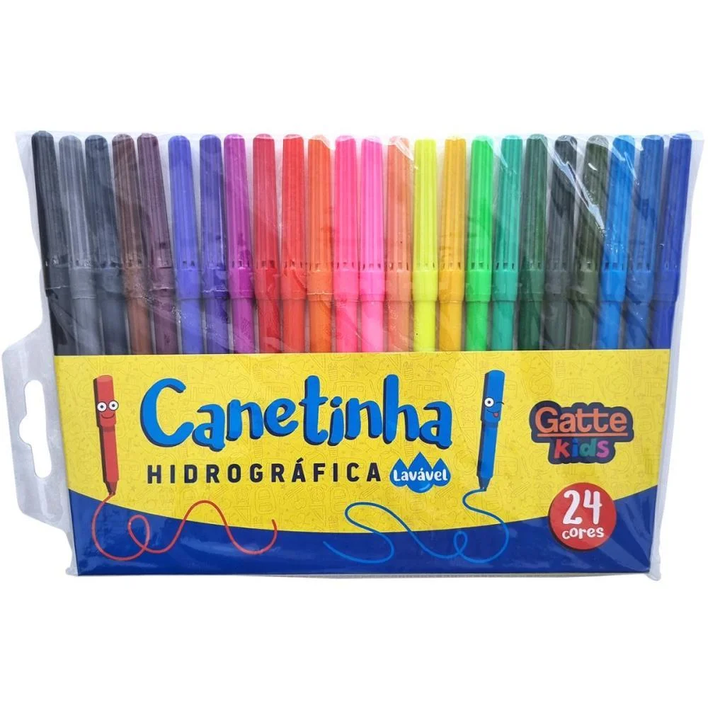 Caneta Hidrografica Hidrocor Kids 24 Cores Make+ (Pct.c/06) - imagem 3