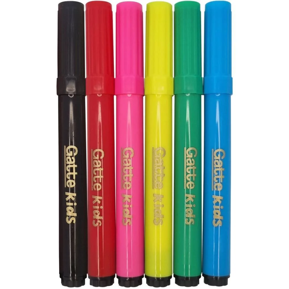 Caneta Hidrografica Jumbo Big 6 Cores Lavavel Make+ (Pct.c/12) - imagem 4