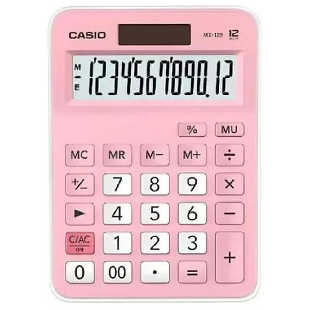 Calculadora De Mesa 12 Dig. Rosa Solar/Bateria Casio (Unidade) - imagem 4