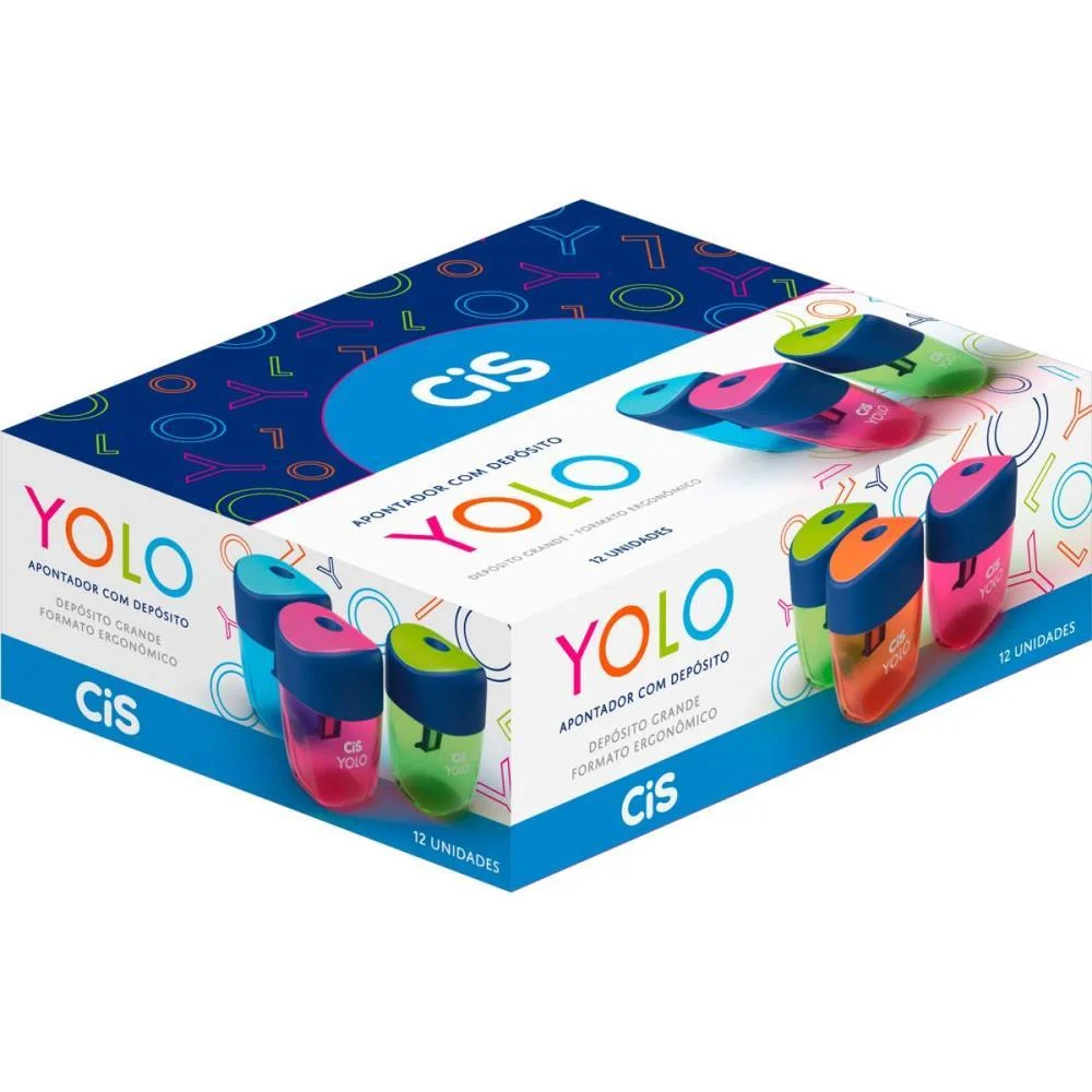 Apontador Com Deposito Cis Yolo 4 Cores Sertic (Dp.c/12) - imagem 5