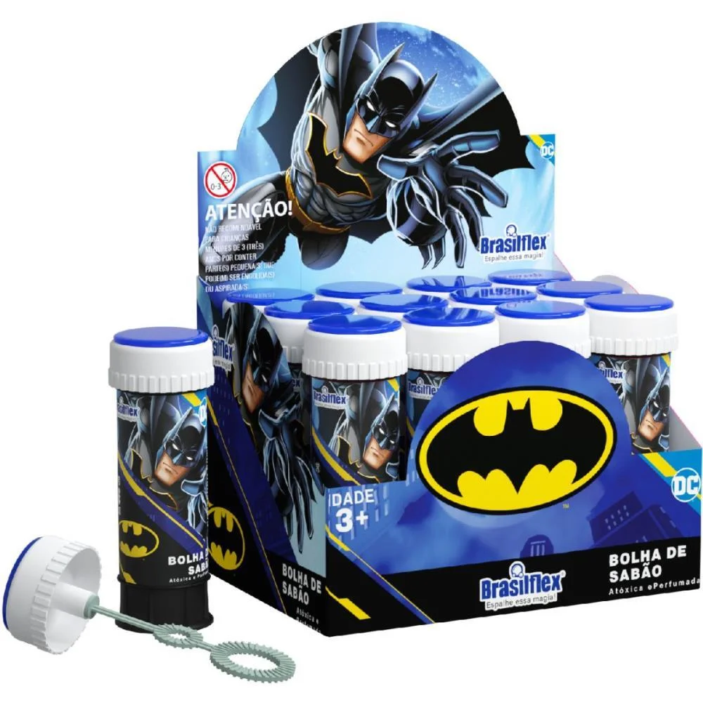 Bolha De Sabao Batman Classico 60Ml C/Jogo Brasilflex (Cx.c/12) - imagem 3