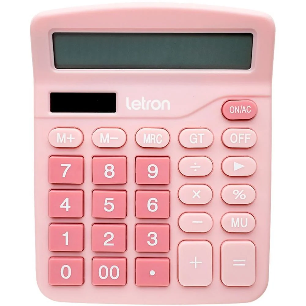 Calculadora De Mesa 12 Dig. Rosa Neo Solar Leonora (Unidade) - imagem 2