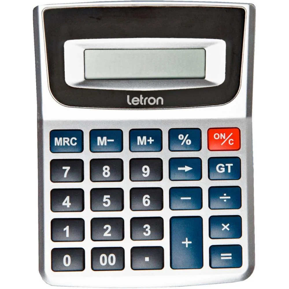 Calculadora De Mesa 8 Dig. Prata Office C/Bateria Leonora (Unidade) - imagem 3