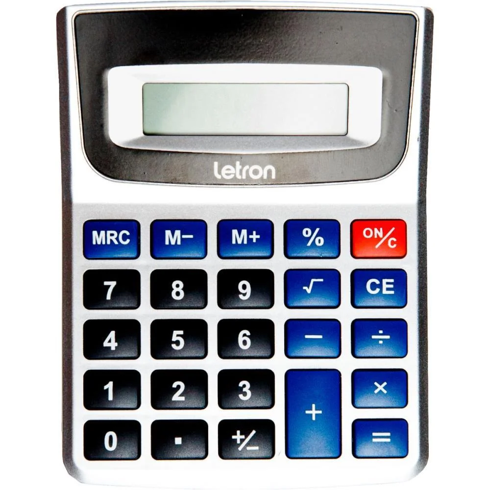 Calculadora De Mesa 12 Dig. Prata Duo C/Bateria Leonora (Unidade) - imagem 2