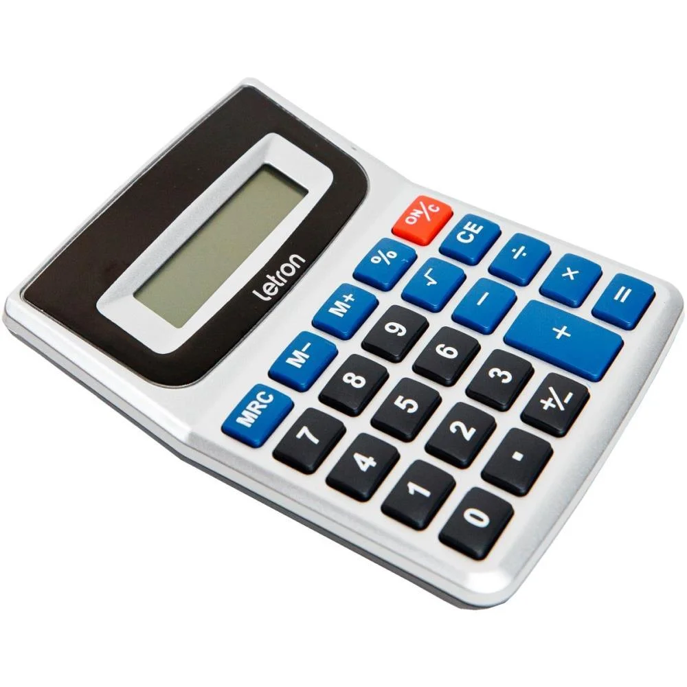 Calculadora De Mesa 12 Dig. Prata Duo C/Bateria Leonora (Unidade) - imagem 4