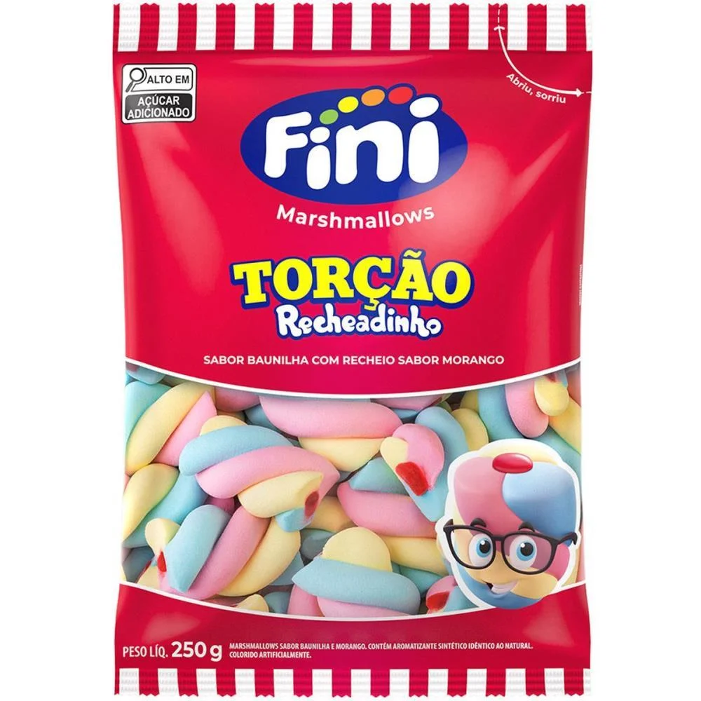 Doce Marsh Recheado Colorido 250G Fini (Unidade) - imagem 3