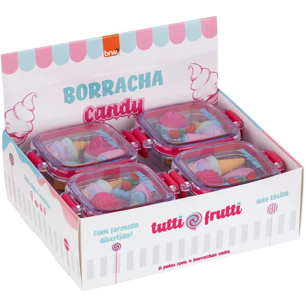 Borracha Decorada Tutti Frutti 4 Modelos Sortido Brw (Dp.c/08) - imagem 3