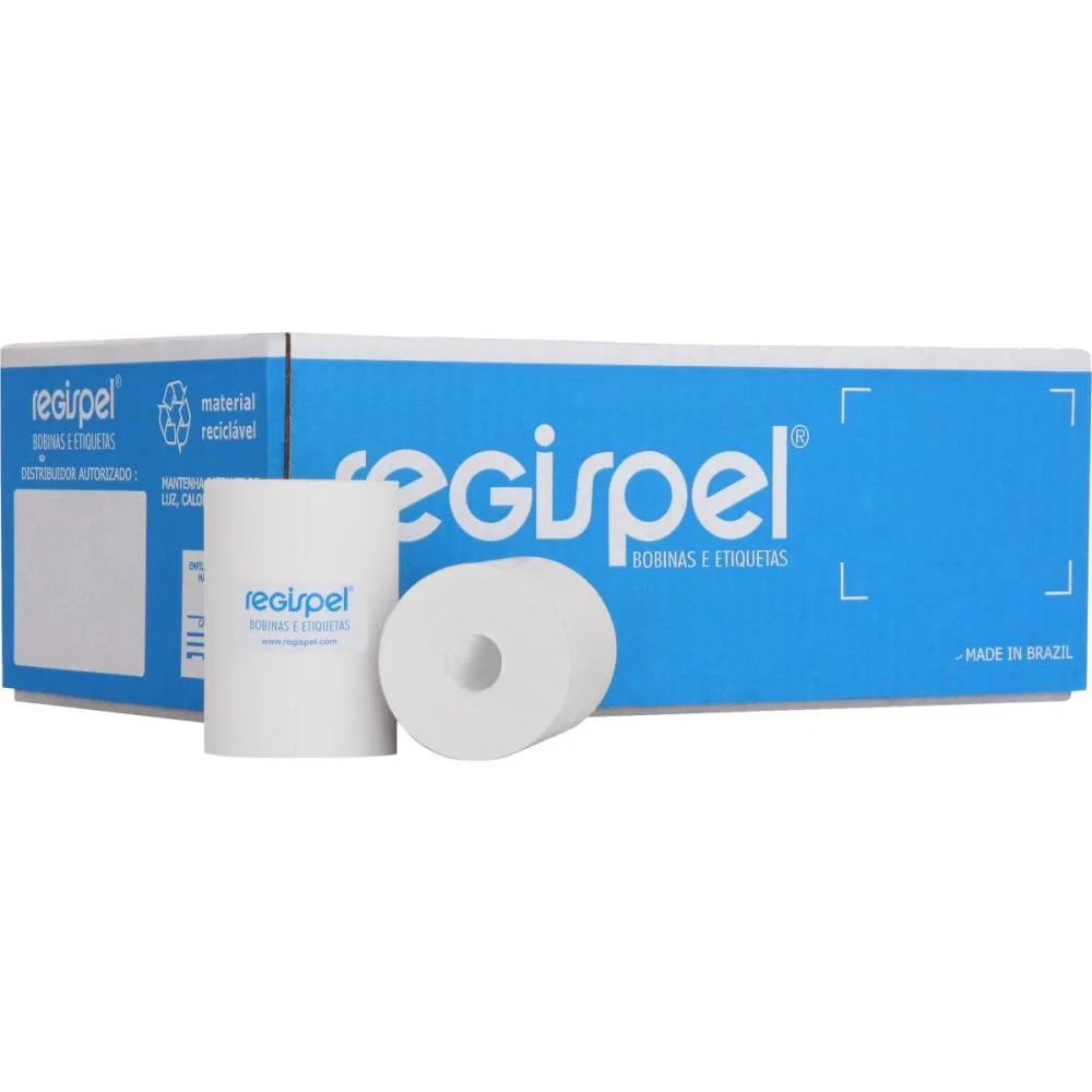 Bobina Termica 76Mmx40M. Branca 44G S/Tubete Regispel (Cx.c/30) - imagem 3