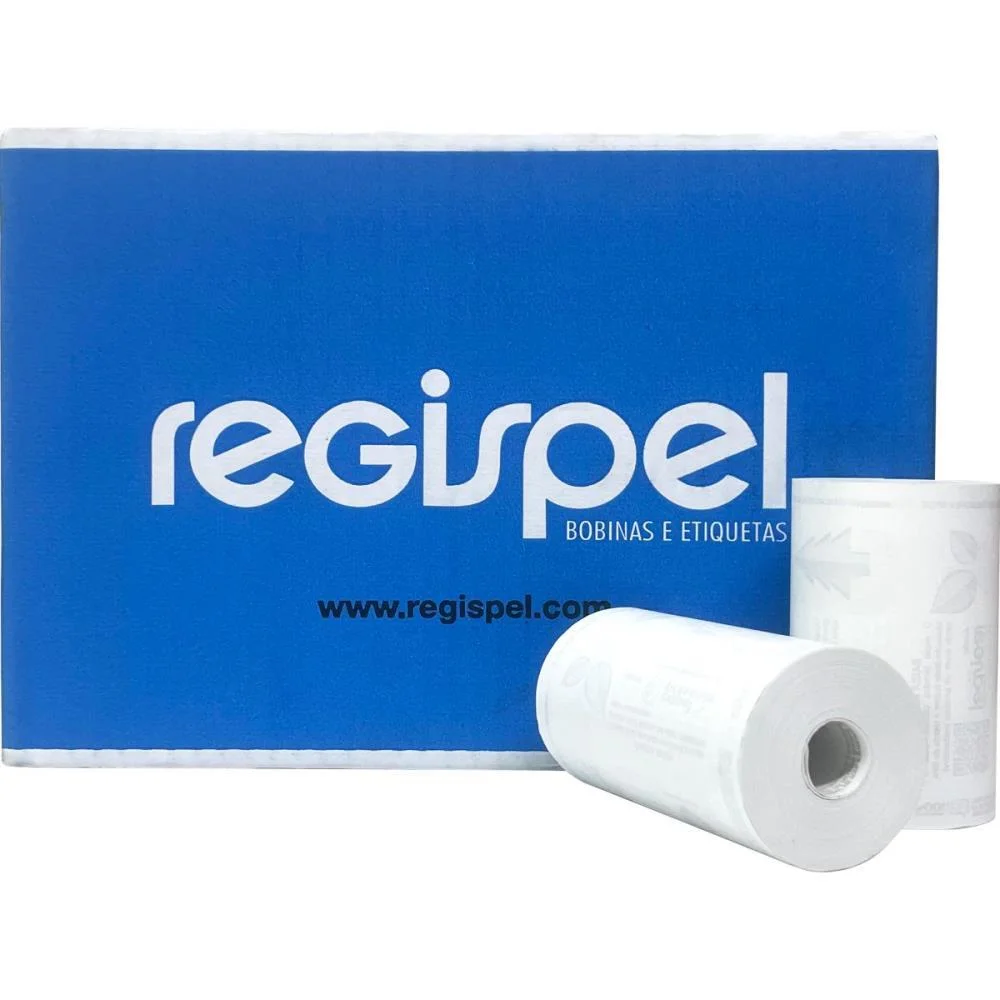 Bobina Termica 80Mmx30M. Branca 48G S/Tubete Regispel (Cx.c/30) - imagem 3