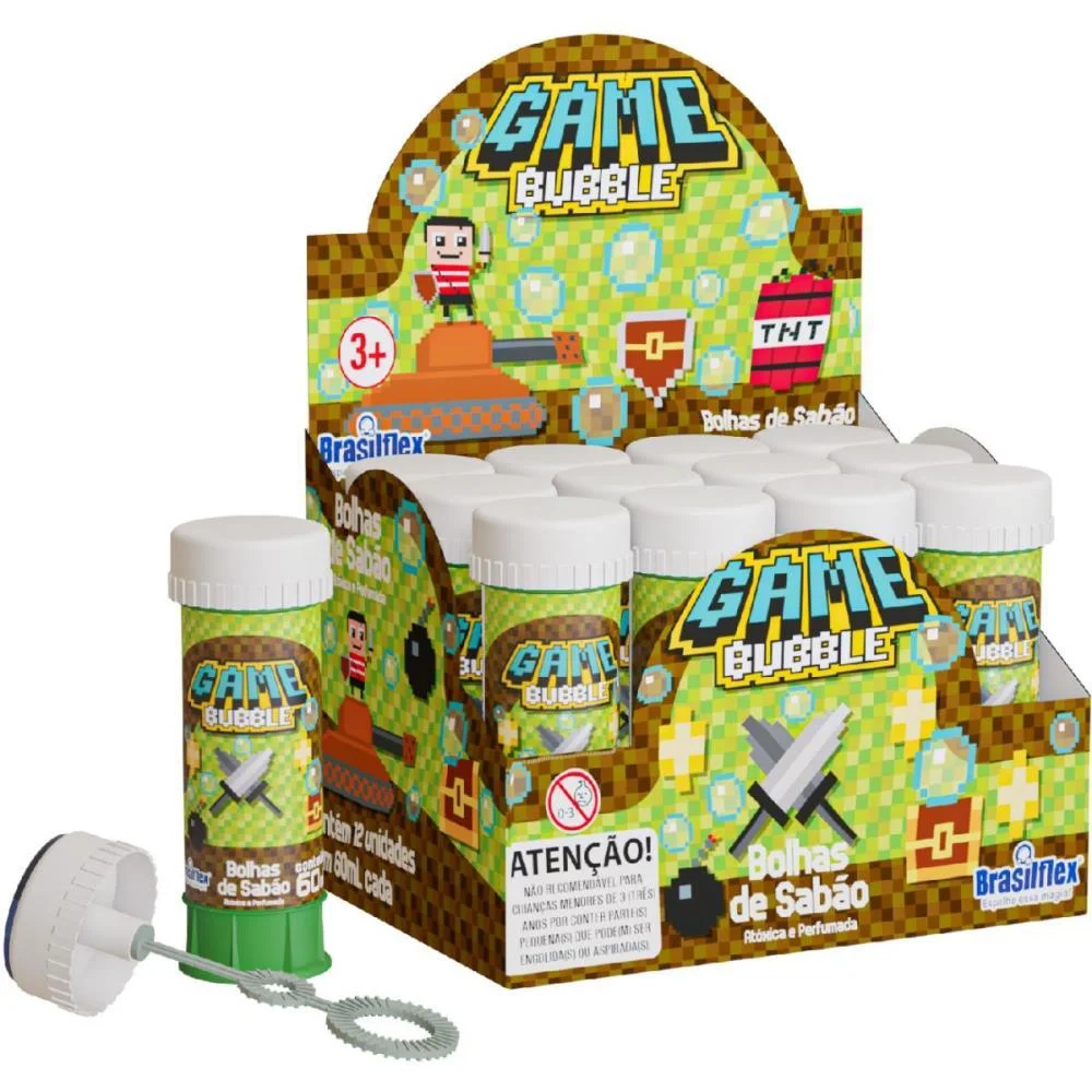 Bolha De Sabao Game 60Ml Brasilflex (Cx.c/12) - imagem 3