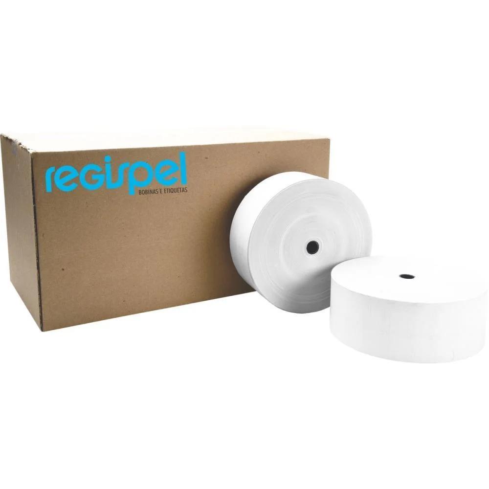 Bobina Termica Relogio Ponto 57Mmx360M. Branca 44G. Regispel (Cx.c/04) - imagem 3