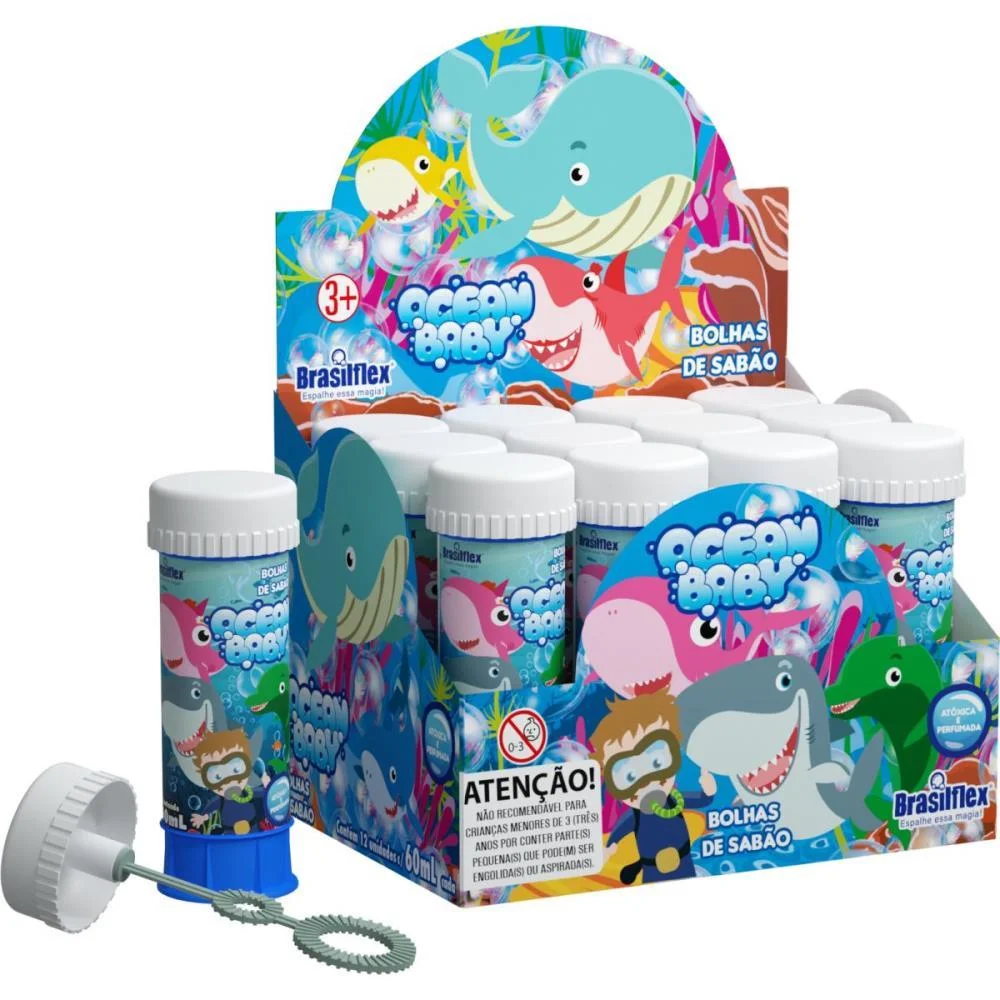 Bolha De Sabao Ocean Baby 60Ml Brasilflex (Cx.c/12) - imagem 2