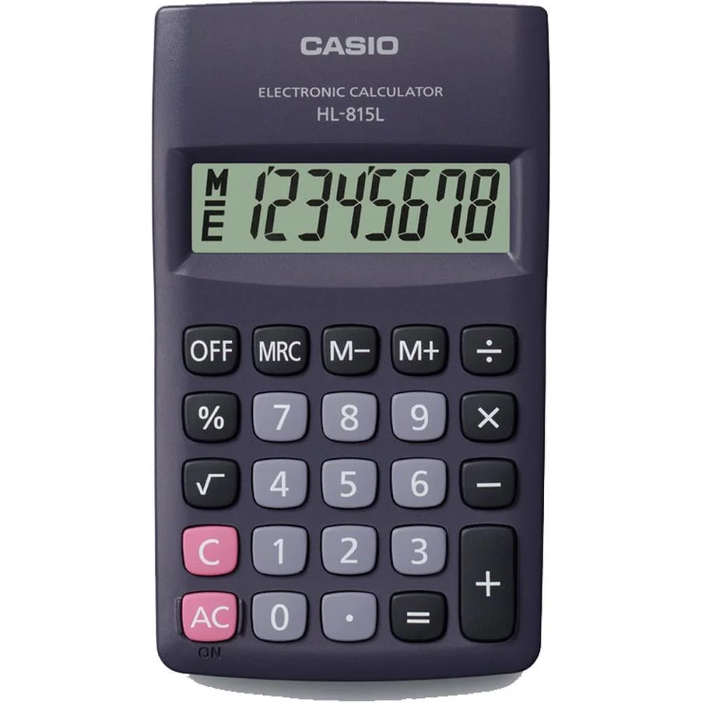 Calculadora De Bolso 8 Gig. 4 Opecacoes Preta Casio (Unidade) - imagem 2