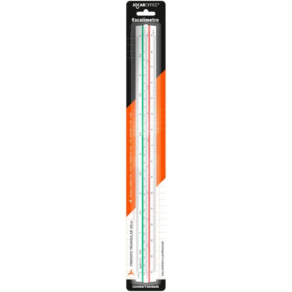 Escalimetro Triangular 30Cm C/6 Escalas Leonora (Unidade) - imagem 4
