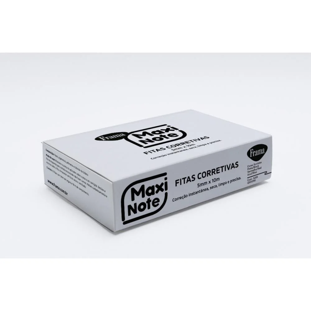 Corretivo Em Fita Maxi Tape Office 5Mmx10M. Sort Frama (Cx.c/12) - imagem 5