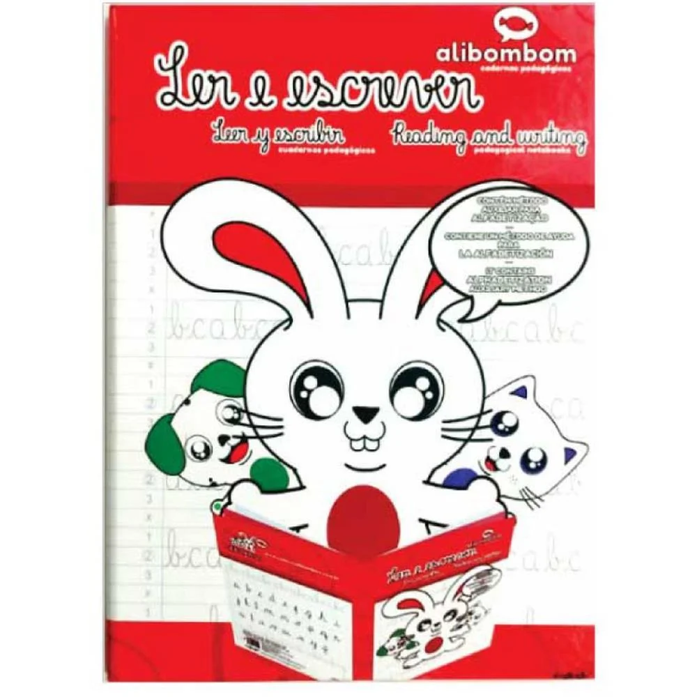 Caderno Caligrafia Capa Dura Alibombom Verm. Pauta 123X 72F Romitec (Pct.c/05) - imagem 2