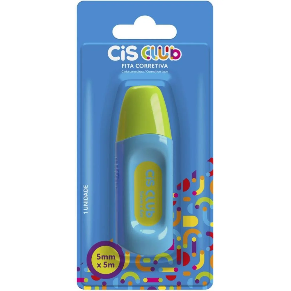 Corretivo Em Fita Cis Club 5Mmx5M Cores Sortidas Sertic (Dp.c/12) - imagem 9