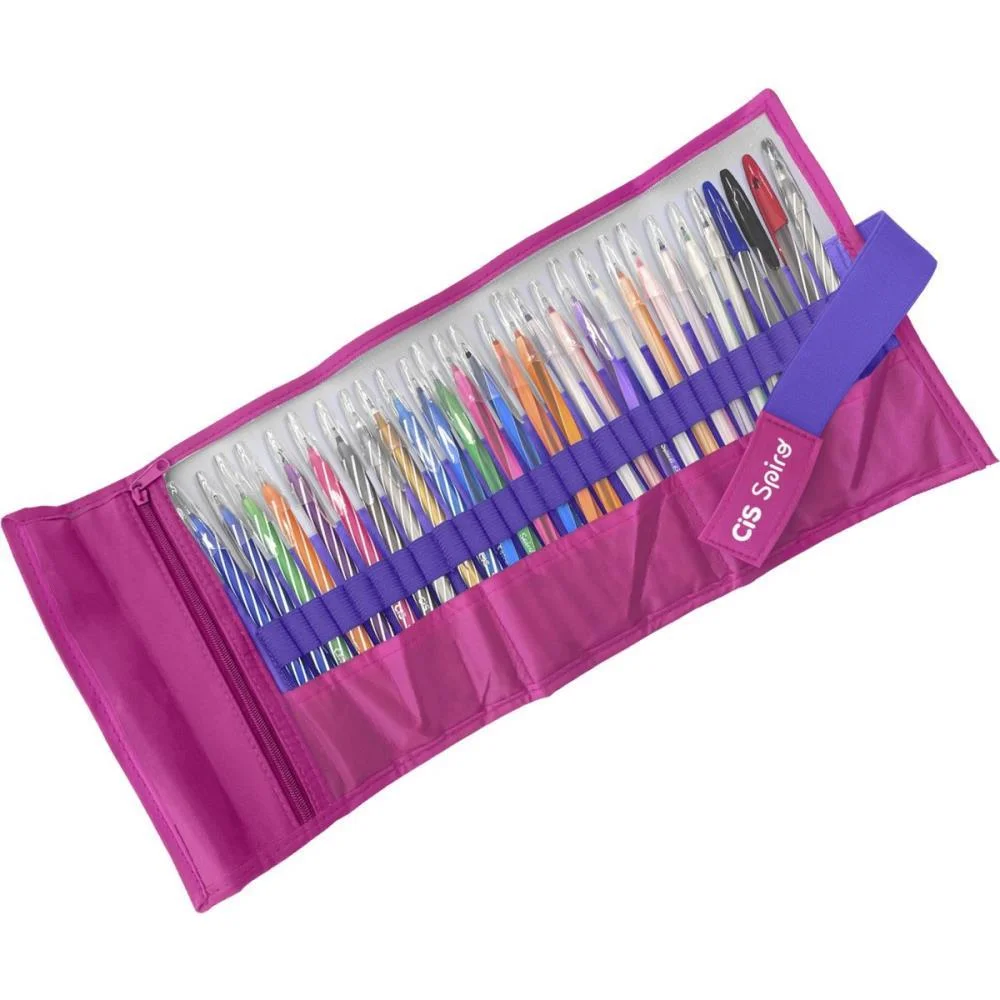 Caneta Esferografica Cis Spiro Rollerset Rs 29Cores Sertic (Estojo) - imagem 4