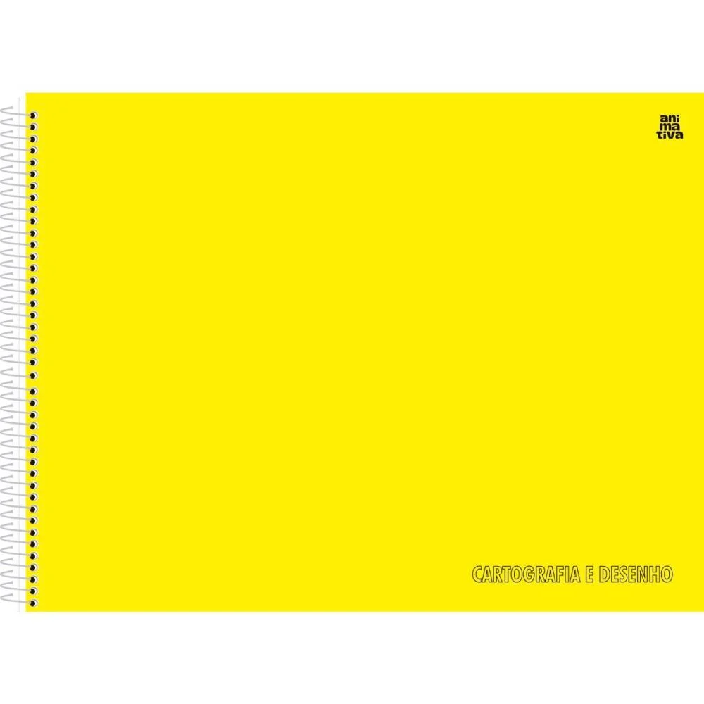 Caderno Desenho Univ Capa Dura Amarelo 60F Animativa (Pct.c/05) - imagem 2