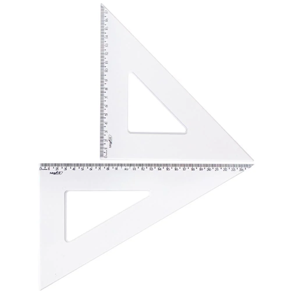 Conjunto Para Desenho Max Premium Esquadro 2Pcs 26Cm Maxcril (Blister) - imagem 3