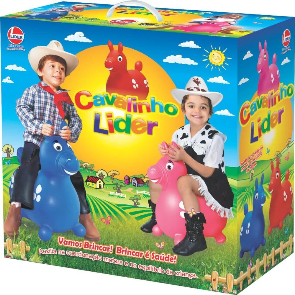 Cavalinho Infantil Vinil Rosa 52X51Cm Lider (Unidade) - imagem 4