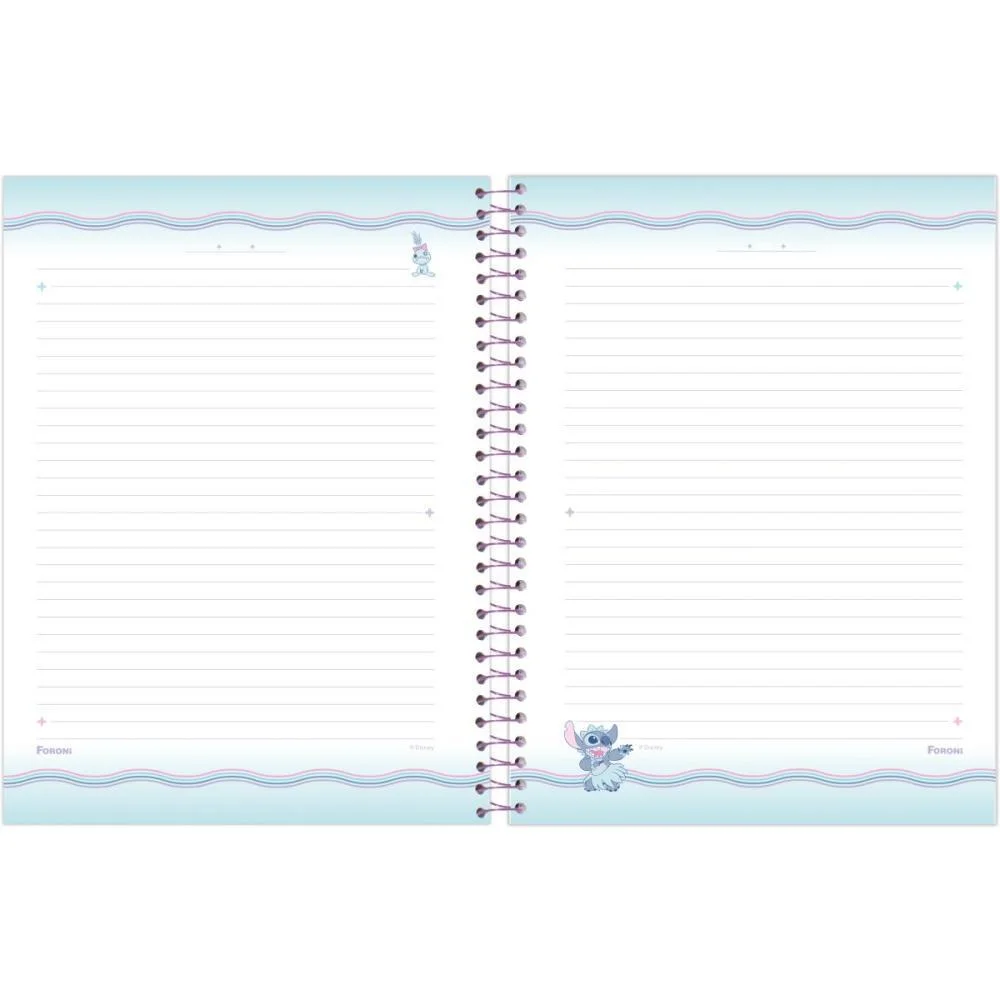 Caderno 01X1 Cp.dura Colegial Stitch 80F Foroni (Pct.c/04) - imagem 11
