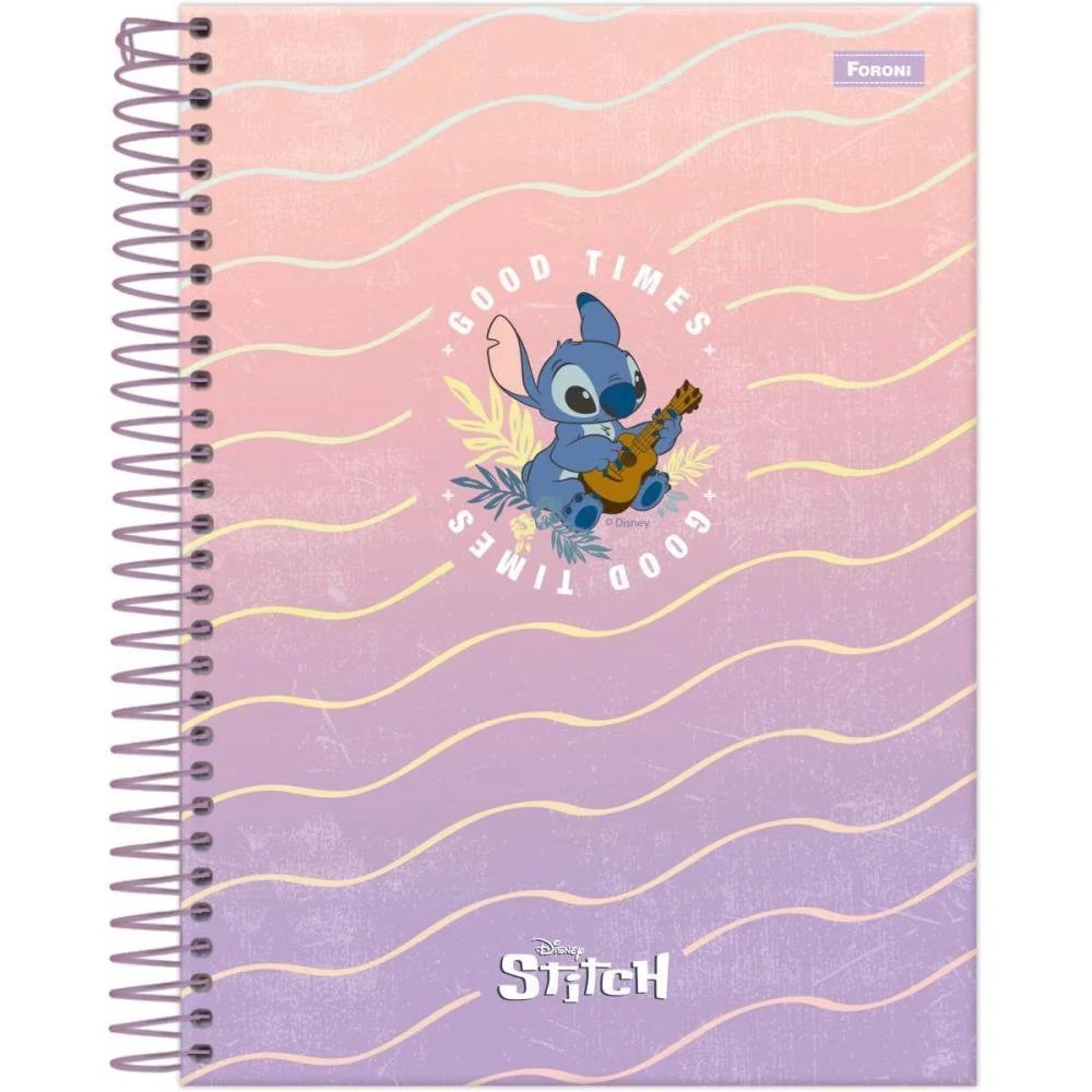 Caderno 01X1 Cp.dura Colegial Stitch 80F Foroni (Pct.c/04) - imagem 5