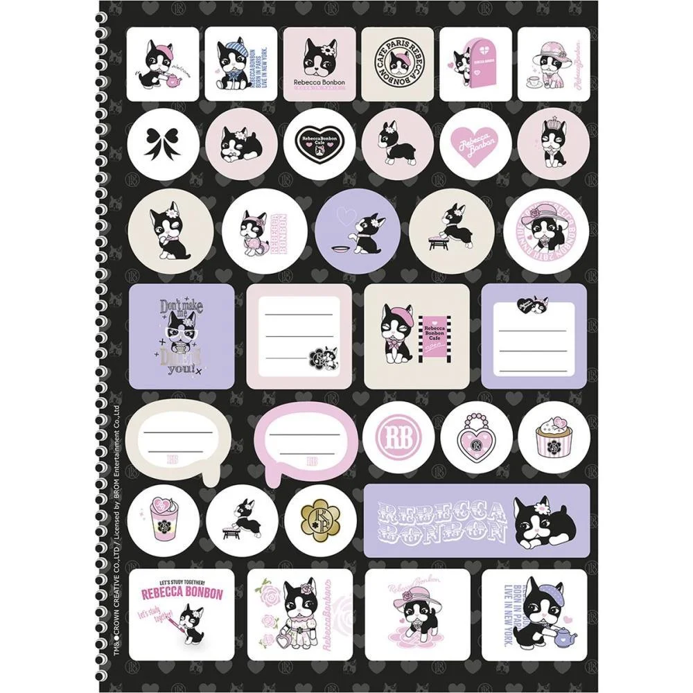 Caderno 01X1 Capa Dura Rebeca Bonbon 80F Animativa (Pct.c/04) - imagem 3