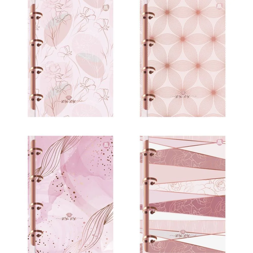Caderno Argolado Rosa Rose 160F Animativa (Unidade) - imagem 3