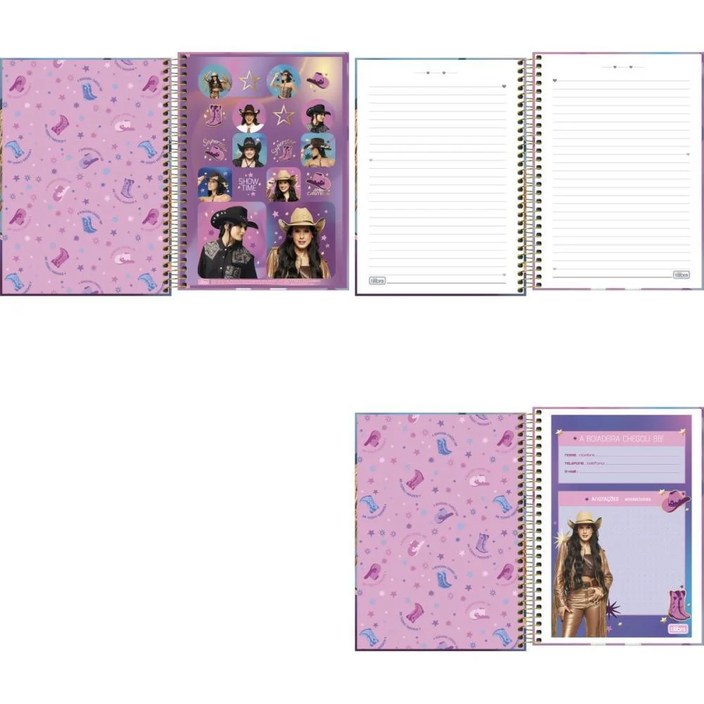Caderno Espiral 1/4 Capa Dura Ana Castela 80Fls Tilibra (Pct.c/04) - imagem 4